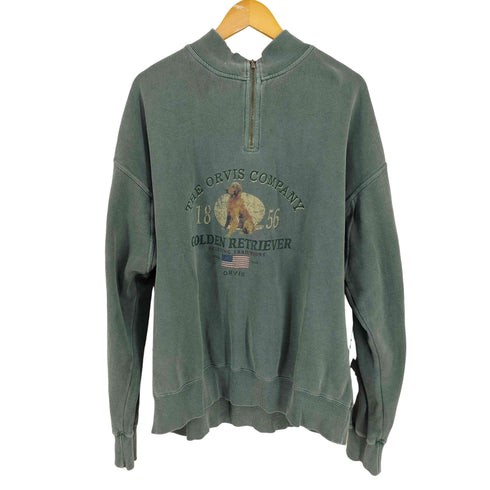 オービス ORVIS golden retriever ハーフジップ スウェット メンズ import:XXL