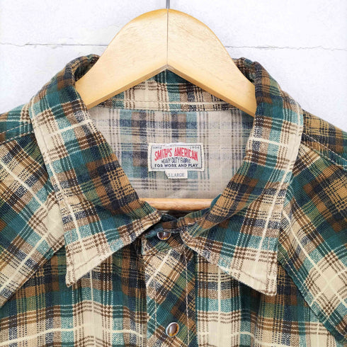 スミスアメリカン SMITHS AMERICAN 長袖ウエスタンチェックシャツ ビックサイズ メンズ 5L