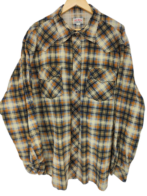 スミスアメリカン SMITHS AMERICAN 長袖ウエスタンチェックシャツ ビックサイズ メンズ 5L