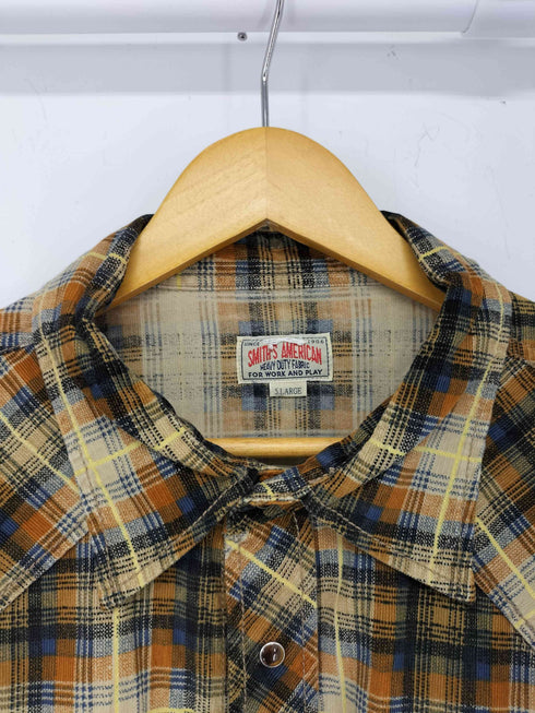 スミスアメリカン SMITHS AMERICAN 長袖ウエスタンチェックシャツ ビックサイズ メンズ 5L