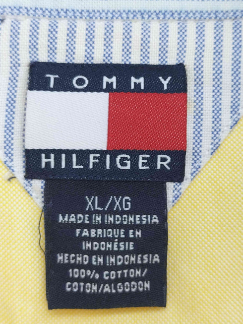トミーヒルフィガー TOMMY HILFIGER エンブレム刺繍 長袖ボタンダウンシャツ メンズ import:XL
