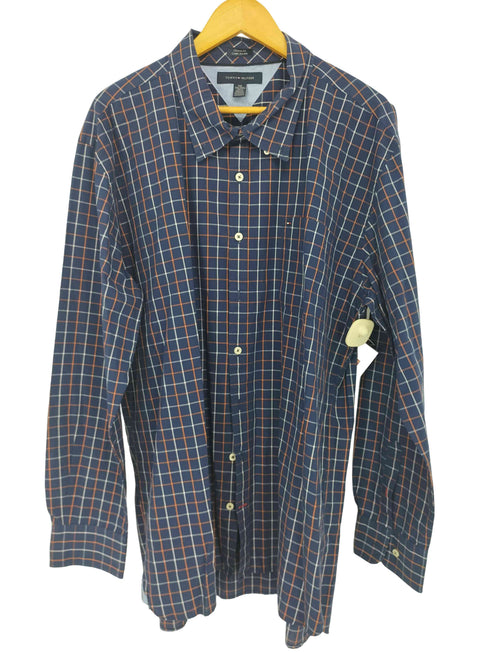 トミーヒルフィガー TOMMY HILFIGER 長袖ボタンダウンチェックシャツ メンズ import:XXL