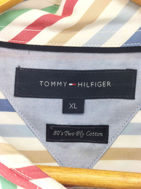 トミーヒルフィガー TOMMY HILFIGER マルチカラーストライプ ボタンダウンシャツ メンズ import:XL