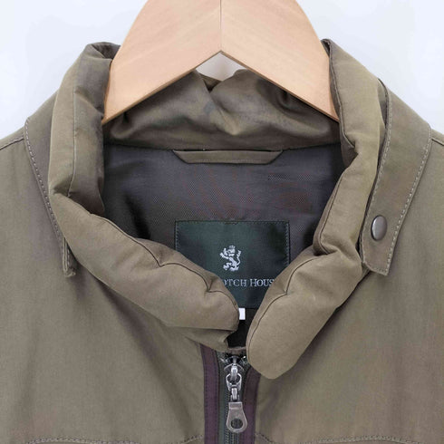 ザスコッチハウス The Scotch House フラップポケット ポリコットン ジップアップ ダウンジャケット メンズ LL