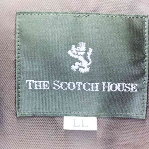 ザスコッチハウス The Scotch House フラップポケット ポリコットン ジップアップ ダウンジャケット メンズ LL