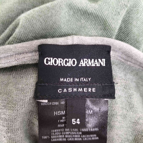 ジョルジオアルマーニ Giorgio Armani イタリア製 カシミヤ Vネック ニット メンズ EUR:54