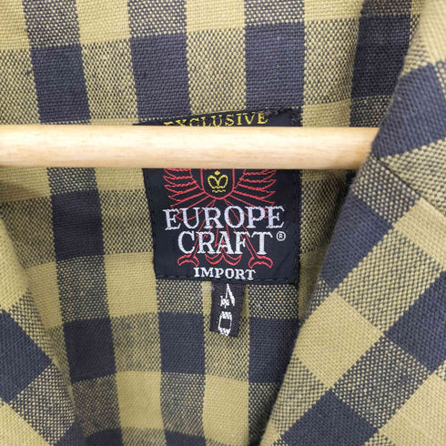 EUROPE CRAFT 60S~70S ルーマニア製 ブロックチェック テーラードジャケット メンズ 40