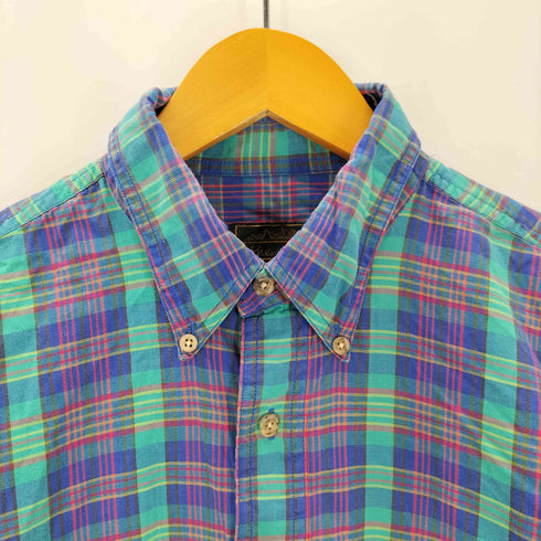 エディーバウアー Eddie Bauer 90s 黒タグ チェック柄ボタンダウンシャツ メンズ JPN:M