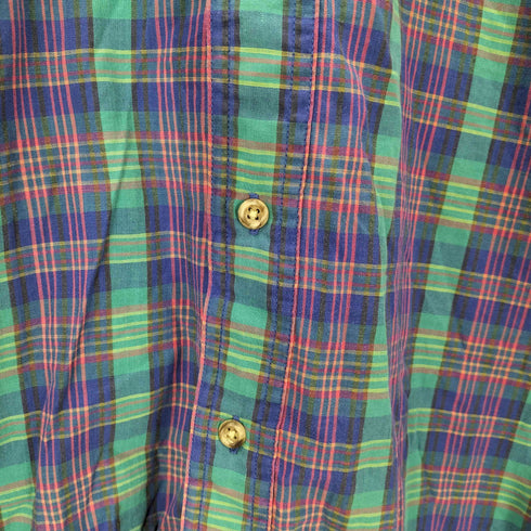 エディーバウアー Eddie Bauer 90s 黒タグ チェック柄ボタンダウンシャツ メンズ JPN:M