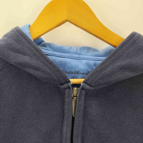 エディーバウアー Eddie Bauer 鹿の子 ジップアップ パーカー ナス紺 メンズ JPN:L