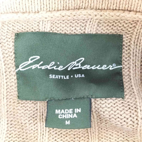 エディーバウアー Eddie Bauer リネンコットン ショールカラーニット メンズ JPN:M