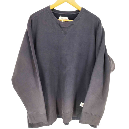 エディーバウアー Eddie Bauer SPORTS SHOP ナス紺 フェード 前V クルーネックスウェット メンズ JPN:L