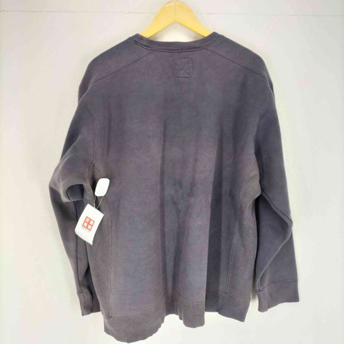 エディーバウアー Eddie Bauer SPORTS SHOP ナス紺 フェード 前V クルーネックスウェット メンズ JPN:L