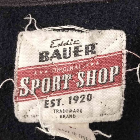 エディーバウアー Eddie Bauer SPORTS SHOP ナス紺 フェード 前V クルーネックスウェット メンズ JPN:L