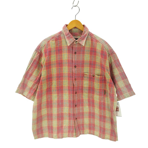 ティンバーランド Timberland 90s フェード 半袖チェックシャツ メンズ JPN:L