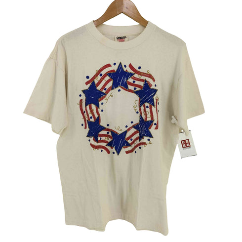 オニータ ONEITA 90S USA製 スタープリントTee シングルステッチ メンズ import:L