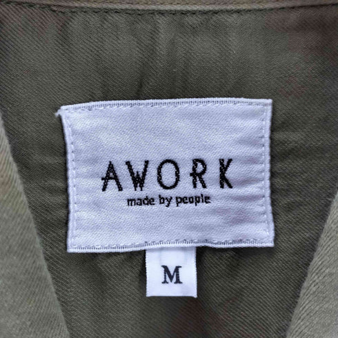 Awork 半袖サファリシャツ メンズ JPN:M