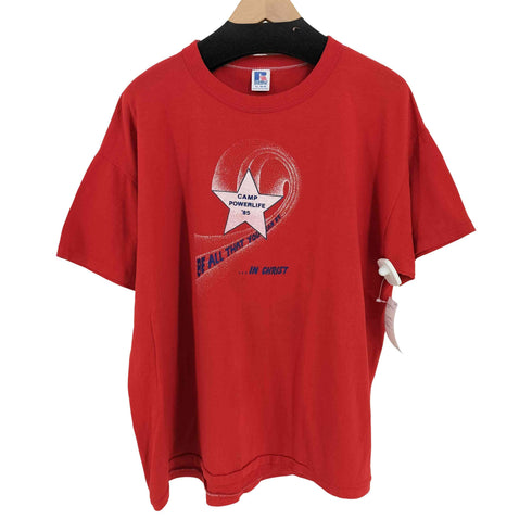 ラッセルアスレチック RUSSELL ATHLETIC スタープリントTee CAMP POWERLIFE シングルステッチ メンズ import:XL