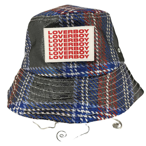 チャールズジェフリーラバーボーイ CHARLES JEFFREY LOVERBOY ロゴチェックバケットハット レディース S
