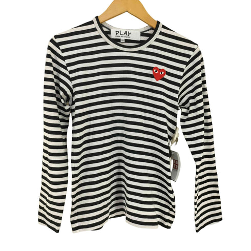 プレイコムデギャルソン PLAY COMME des GARCONS Unisex Border Long Sleeve T-Shirt レディース XXS