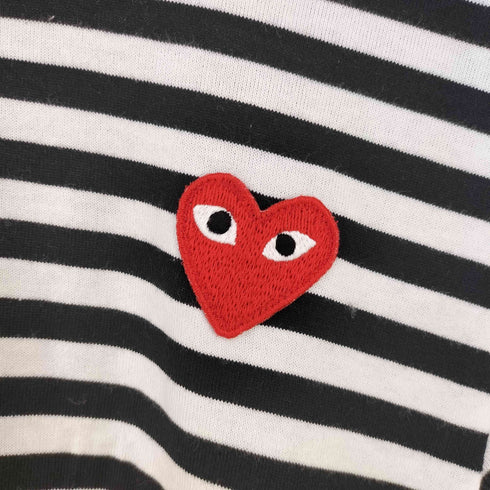 プレイコムデギャルソン PLAY COMME des GARCONS Unisex Border Long Sleeve T-Shirt レディース XXS
