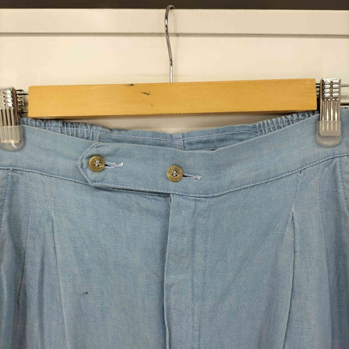 60S 片爪 WALDESジップ 2タックシャンブレーパンツ メンズ