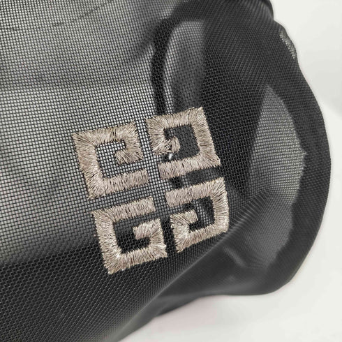 ジバンシィ GIVENCHY ロゴ刺繍 ミニメッシュポーチ レディース