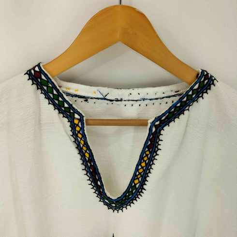 刺繍 スキッパーワンピース レディース