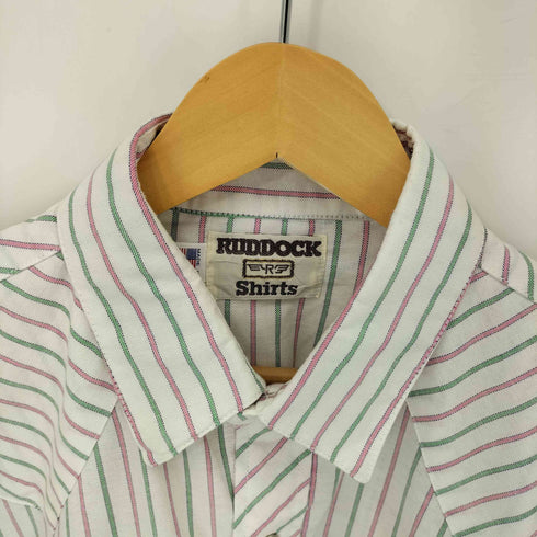 80S RUDDOCK SHIRTS USA製 ストライプウエスタンシャツ メンズ