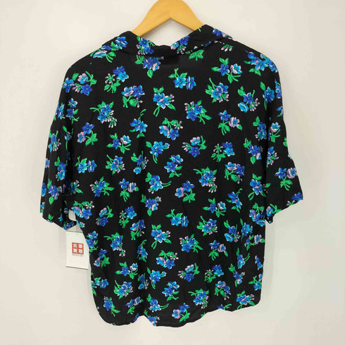 90S USA製 花柄 オープンカラーシャツ レディース