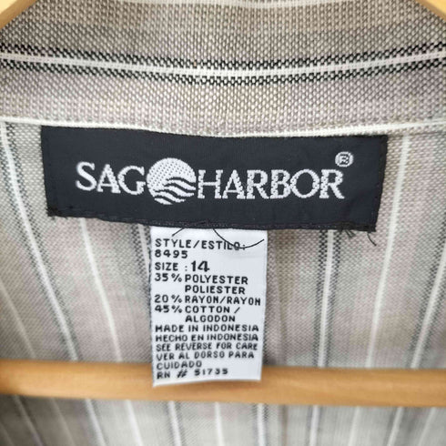 サグハーバー SAG HARBOR ストライプ テーラードジャケット レディース 14