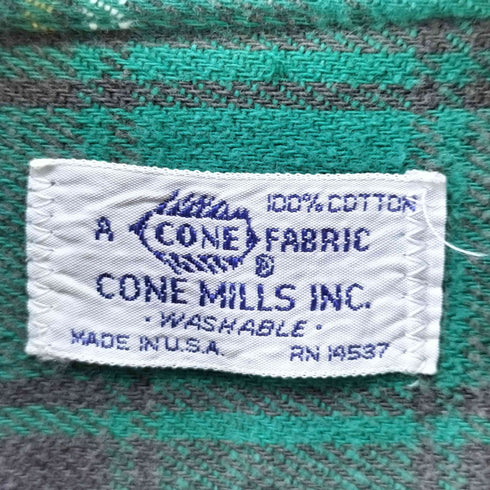 70s USA製 Cone Mills社製 ネルシャツ メンズ