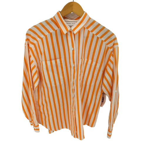90S ストライプレギュラーカラーシャツ レディース import:S