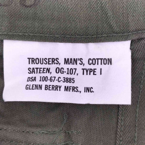 ユーエスアーミー U.S. ARMY 67年製 GLENN BERRY MFRS社製 ベイカーパンツ メンズ 30X35