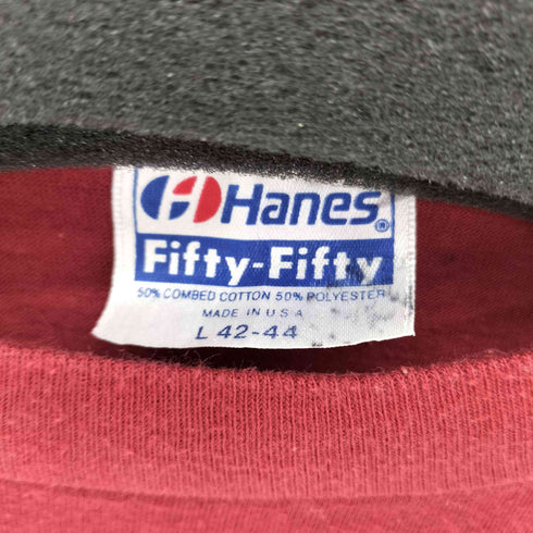 ヘインズ Hanes 80S USA製 fifty fifty プリントTシャツ メンズ import:L