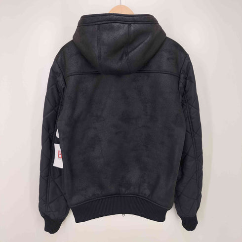 エンポリオアルマーニイーエーセブン EMPORIO ARMANI EA7 Cappuccio Blouson Jacket キルティングスリーブ フェイクムートン フーデッドジャケット メンズ import:XS