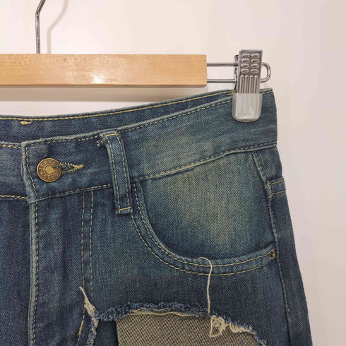Vipoa ダメージポケットワイドデニムパンツ レディース JPN:M