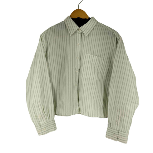 ユニクロジェイダブリューアンダーソン UNIQLO JW ANDERSON オックスフォードストライプシャツ レディース JPN:L