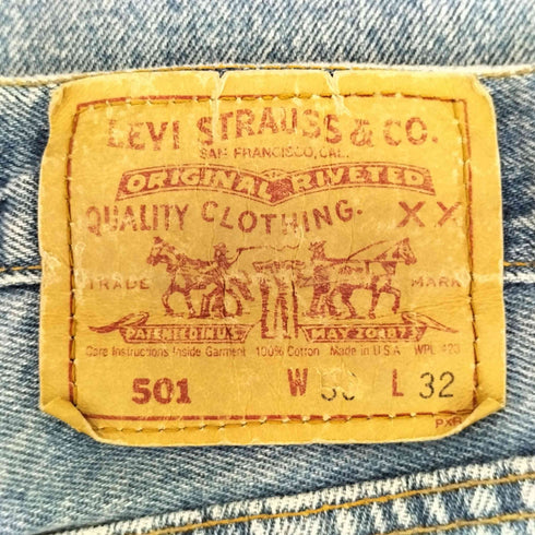 リーバイス Levis 90s USA製 501 刻印520 ボタンフライデニムパンツ メンズ 36×32