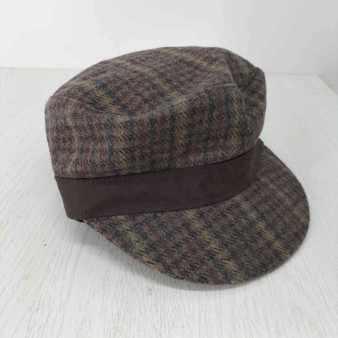 エルエルビーン L.L.Bean ウール混 チェックキャスケット レディース 57cm~59cm