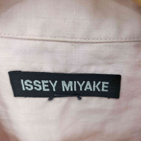 イッセイミヤケ ISSEY MIYAKE カットアウト リネン オープンカラーシャツ メンズ JPN:3