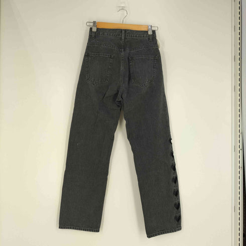 シールームリン Sea Room lynn サイドHEARTベーシック ブラックデニム レディース 23inch