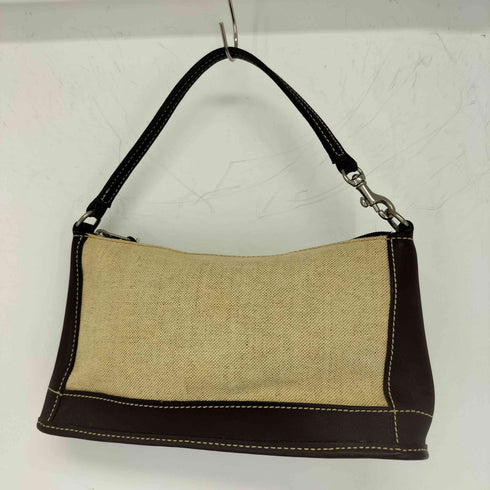 コーチ COACH レザー&綿麻ミニハンドバック レディース