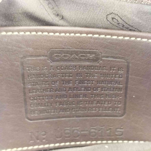 コーチ COACH レザー&綿麻ミニハンドバック レディース