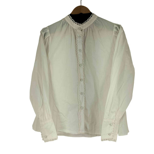 ザラ ZARA バンドカラー L/Sシャツ レディース import:M