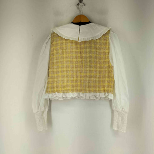 ザラ ZARA チェックフリルセーラーブラウス レディース import:M
