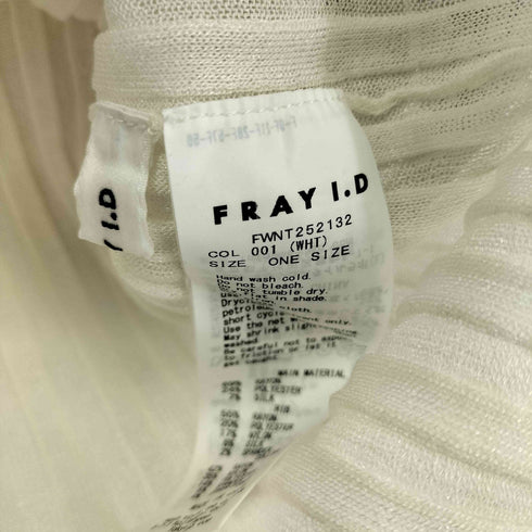 フレイアイディー FRAY I.D シルクブレンドシアーリブニットポロ レディース ONE SIZE