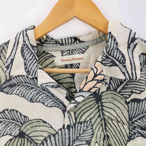 トミーバハマ Tommy Bahama ボタニカル柄 シルクシャツ メンズ