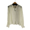 ザラ ZARA カットワークブラウス レディース import:L