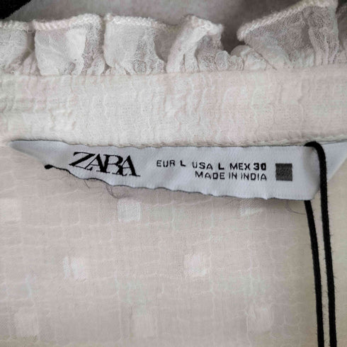 ザラ ZARA カットワークブラウス レディース import:L
